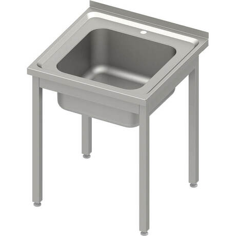 Zdjęcie do “Stalgast Stół ze zlewem 1-komorowym, skręcany 600x600x(H)850 mm - kod S613466”.