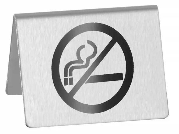 Zdjęcie do “Tabliczka informacyjna „Zakaz palenia” 50x35x(H)40 mm - kod 663660”.