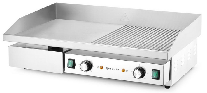 Zdjęcie do “Płyta grillowa Budget Line w połowie żebrowana 4400 W/400 V - kod 154991”.