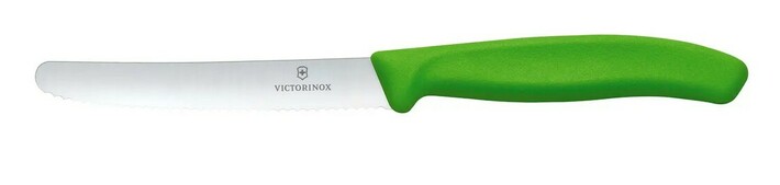 Zdjęcie do “Nóż do pomidorów, Victorinox, zielony, (L)219mm kod 6.7836.L114”.
