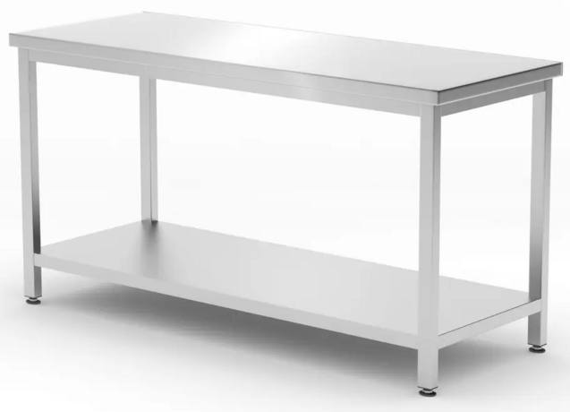 Zdjęcie do “Stół centralny z półką 1400x600x(H)850 mm skręcany - kod 811535”.