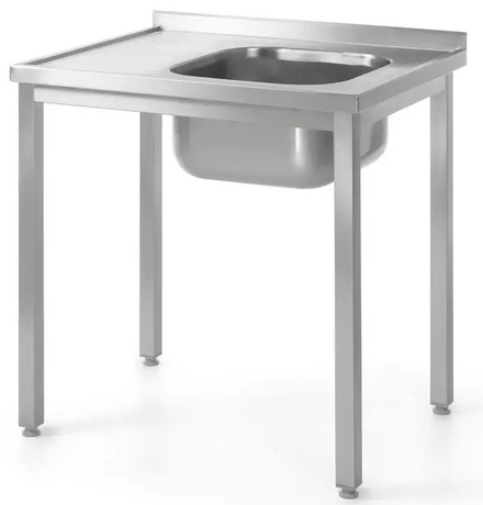 Zdjęcie do “Hendi Stół ze zlewem po prawej 1000x600x(H)850 mm, skręcany - kod 811573”.
