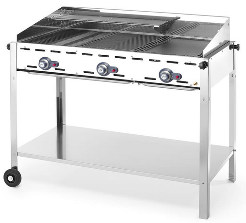 Zdjęcie do “Hendi Grill gazowy Green Fire 3-palnikowy - kod 149591”.