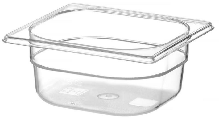 Zdjęcie do “Pojemnik GN 1/6 - z poliwęglanu 65 mm - kod 861738”.