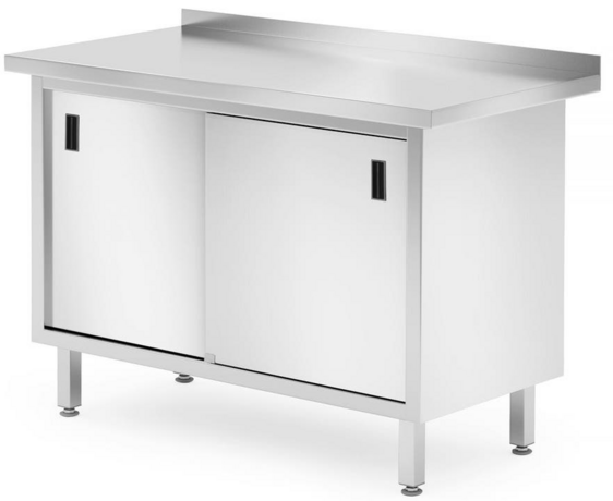 Zdjęcie do “Stół przyścienny, szafka z drzwiami suwanymi -spawany 1200x600 mm - kod 811665”.