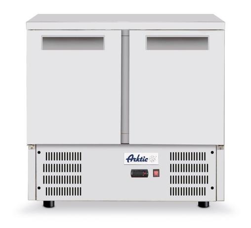 Zdjęcie do “Stół chłodniczy 2 drzwiowy z blatem roboczym ze stali i agregatem dolnym 247 l - kod 236130”.