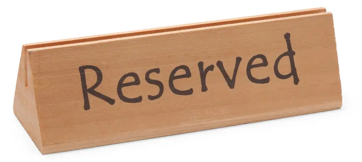 Zdjęcie do “Tabliczka informacyjna "Rezerwacja"- kod 664308”.