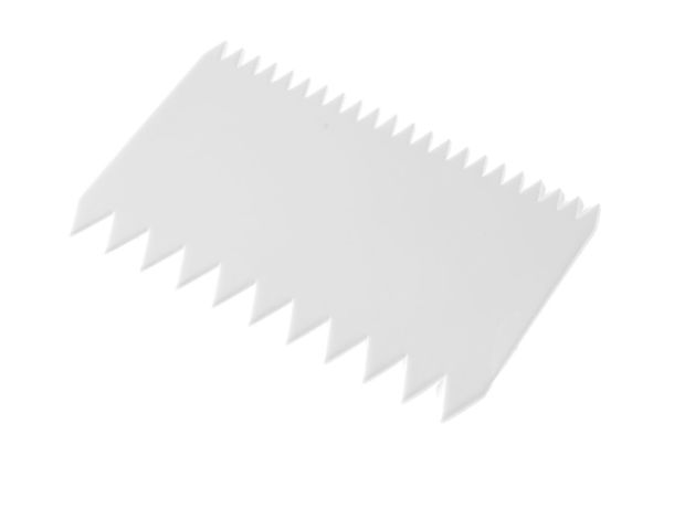 Zdjęcie do “Skrobka cukierniczo-piekarnicza prostokątna grzebień 110x72 mm 6 sztuk - kod 554173”.