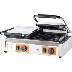 Zdjęcie do “Stalgast grill kontaktowy podwójny ryflowany 3,6 kW - kod S742028”.