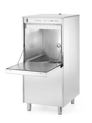Zdjęcie do “Zmywarka do tac i garnków 50x60, elektroniczna, z dozownikiem detergentu i pompą spustową, 230V - kod 236567”.