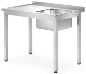 Zdjęcie do “Stół ze zlewem po prawej 1000x700x(H)850 mm, skręcany - kod 812884”.
