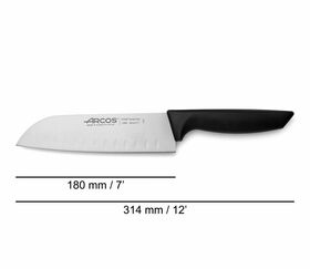 Zdjęcie do “Arcos Nóż Santoku ze szlifem kulowym NIZA dł.180/314 mm - kod 135500”.
