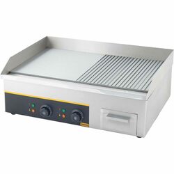 Zdjęcie do “Stalgast płyta grillowa 1/2 gładka, 1/2 ryflowana, Gredil, P 3.5 kW, U 230 V - kod S745120”.