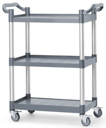 Zdjęcie do “Wózek kelnerski 3-półkowy z polipropylenu 800x410x(H)950 mm - kod 810200”.