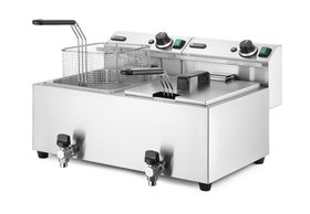 Zdjęcie do “Frytownica Profi Line z kranem spustowym - 2 x 8 l - kod 209301”.