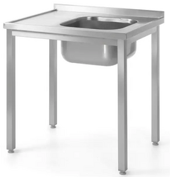 Zdjęcie do “Hendi Stół ze zlewem po prawej 1000x600x(H)850 mm, skręcany - kod 811573”.