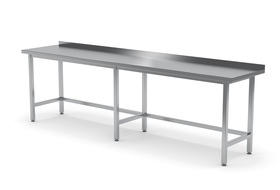 Stół przyścienny wzmocniony bez półki 2000x600 - kod 102 206-6