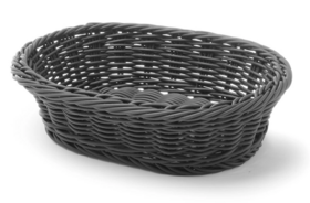 Zdjęcie do “Kosz owalny czarny 250x190x(H)65 mm - kod 426623”.