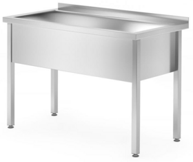 Zdjęcie do “Stół z basenem jednokomorowym -spawany 1000x700x(H)850 mm - kod 812860”.